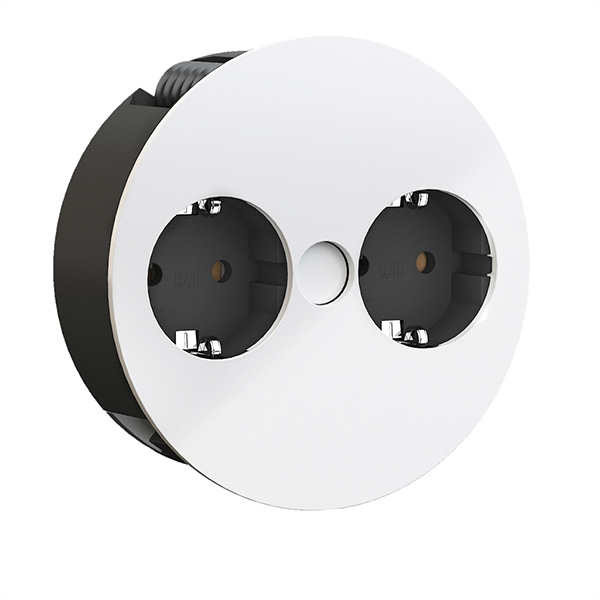 TWIST 2x Schutzkontakt, Aderendhülsen, Schutzkontaktmontagestecker, wie 