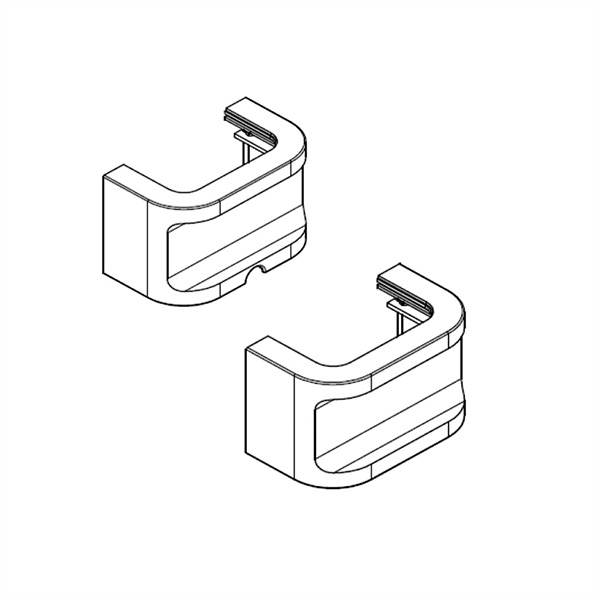 PRIMO 2 Zubehör, Endkappen mit Kabelaufwicklung, schwarz 