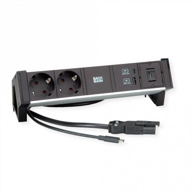 DESK2 2x Schutzkontakt, 1x USB-C, USB Charger A&C 22W, GST18 