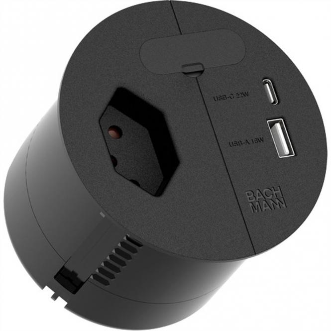 LOOP IN CHARGE T13 USB-A/C 22W CH, Zuleitung 2,0m H05VV-F3G1,5mm² Durchfrg. 