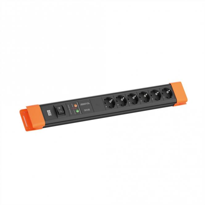 CONNECTUS 6xCEE7/3, 1xGVS 1xInterrupteur 2,0m CEE7/7 Sw/Or 