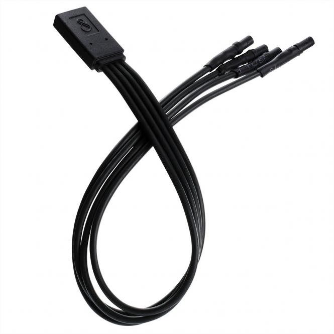 OCHNO Switch Adapter 4Port Alu integrierter LED Taster 