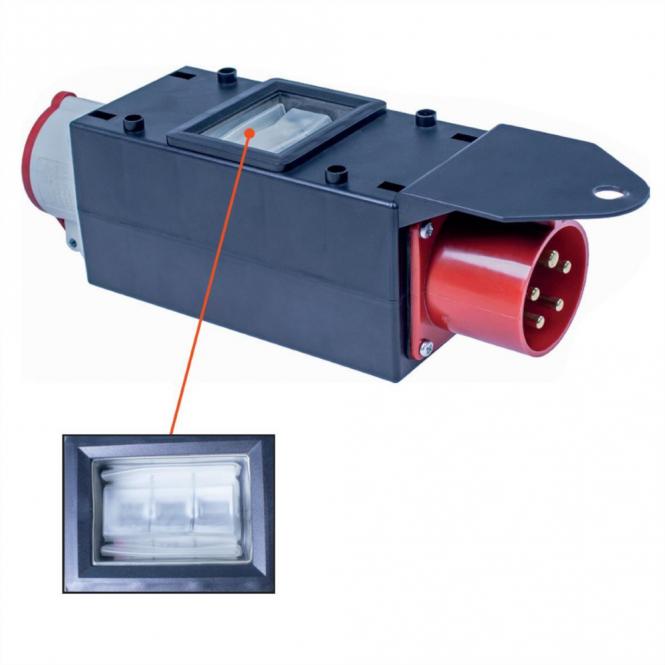 CEE-Adapter 32A 400V IP44, 1x16A 5p400V 3Pol. Fuse 