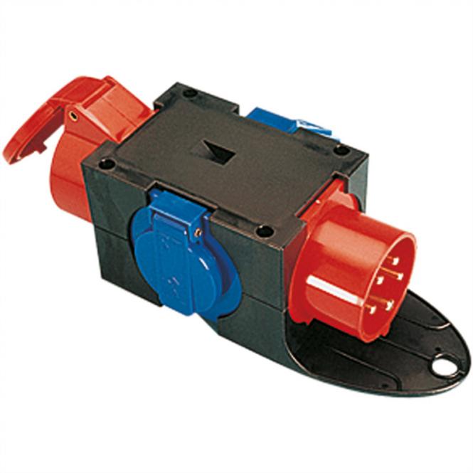 CEE-Adapter 16A 400V, 1x16A 5p400V 1Schutzkontakt 