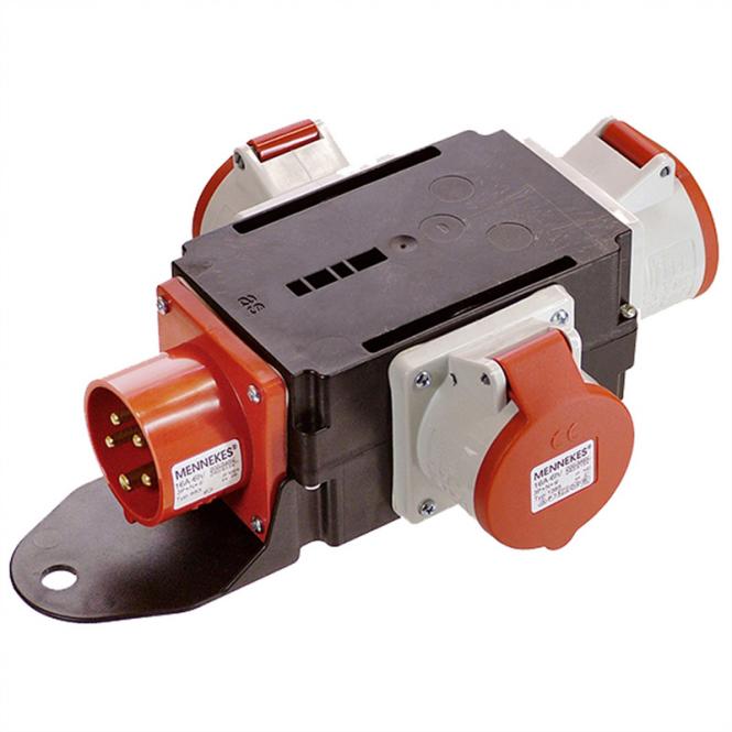 CEE-Adapter CEE 400V/16A, 3x16A 5p400V, IP44 