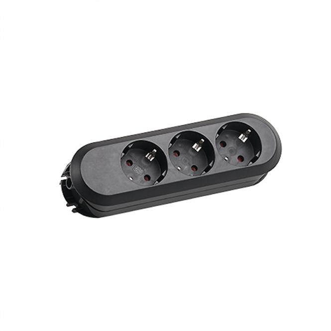 SMART 3xCEE7/3 noir, 3x contact de protection 