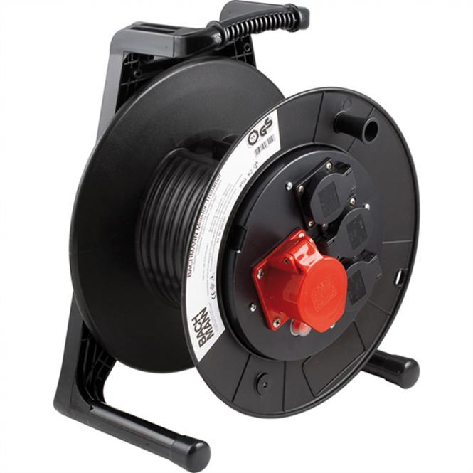 Kabeltrommel 4-f IP54 leer, 3x Schutzkontakt 1x CEE 16A 