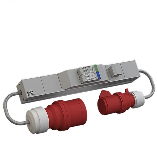 ALU 1HE VM 1x SPD 3-phasig, 1x ÜS 3x 16A 2x 1m H05VV-F 5G2,5mm CEE 16A 