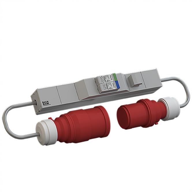 SPD Modul 3 phasig, 3x32A ÜSS1m H05VV-F 5G4,0mm CEE 32A 