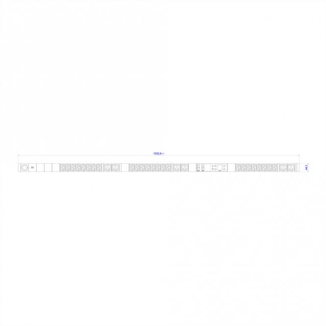 BN7500 esclave 24xC13 6xC19, prise de mesure 5G2,5 CEE3x16A Lan prise de commutation D. 