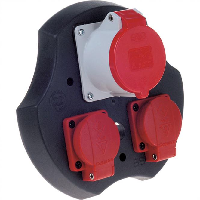 Insert std 2xCEE7/3-1xCEE p., pour enrouleur de câble 399.180Protection thermique 