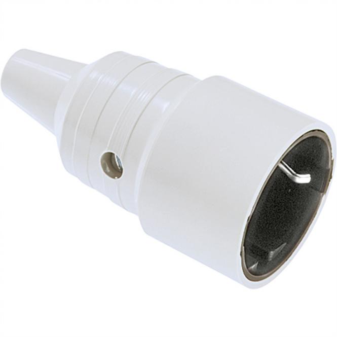 Prise de courant de sécurité, grise, à monter avec douille de protection contre le pliage 