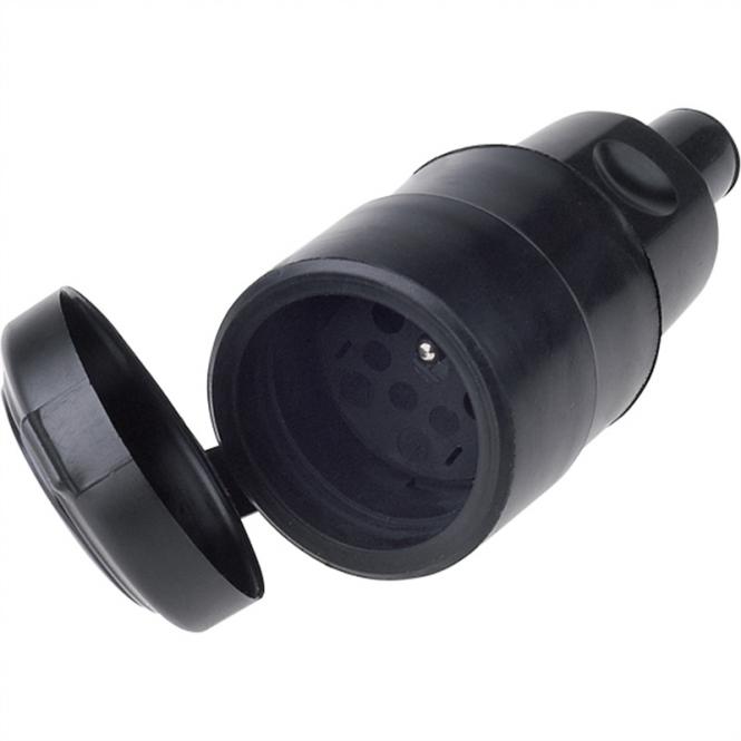 Prise femelle en caoutchouc plein 