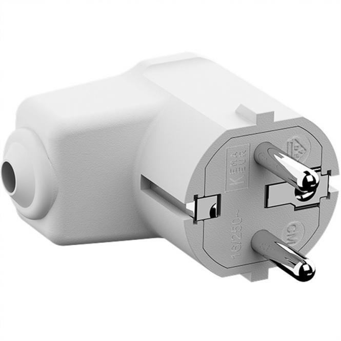 Connecteur coudé à monter blanc 