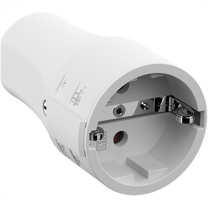 Raccord de montage blanc, CEE 7/3 2 pôles avec contact de protection 