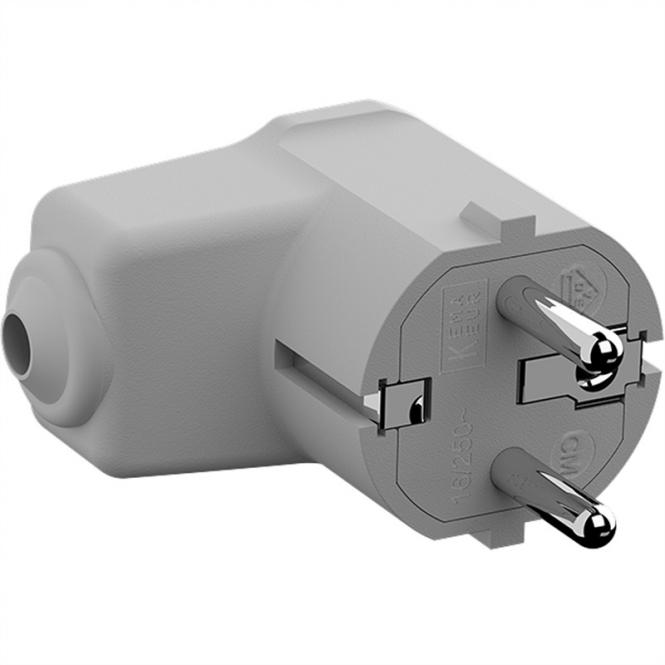 Connecteur coudé à monter gris 