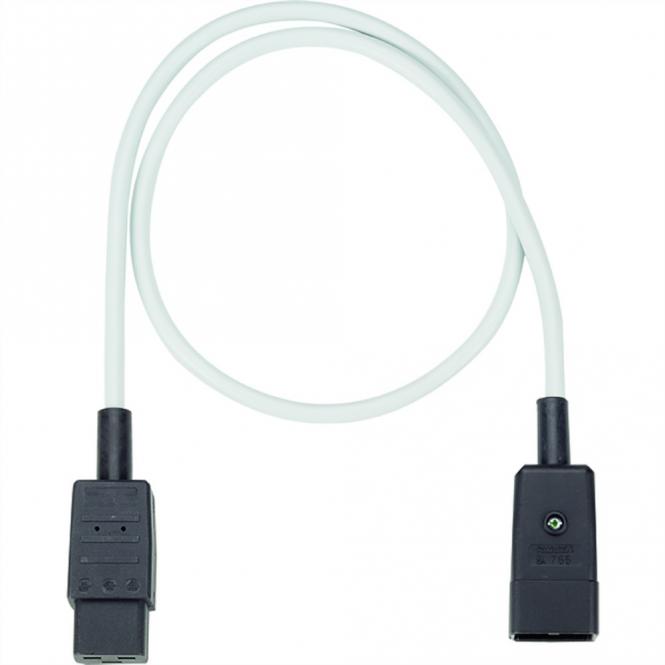 Rallonge H05VV-F3G1,5, grise, fiche C20 pour appareils froids, prise C19 pour appareils froids, 0,5m 