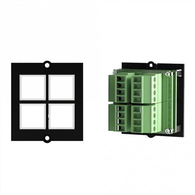 bouton-poussoir quadruple sur borne 