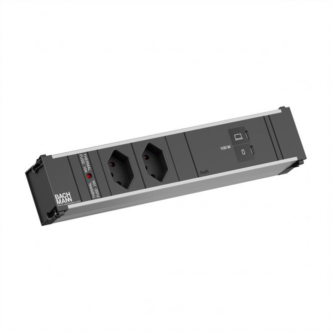 CONI M 2xCH 1xUSB C/C 100W, L=0,2m 