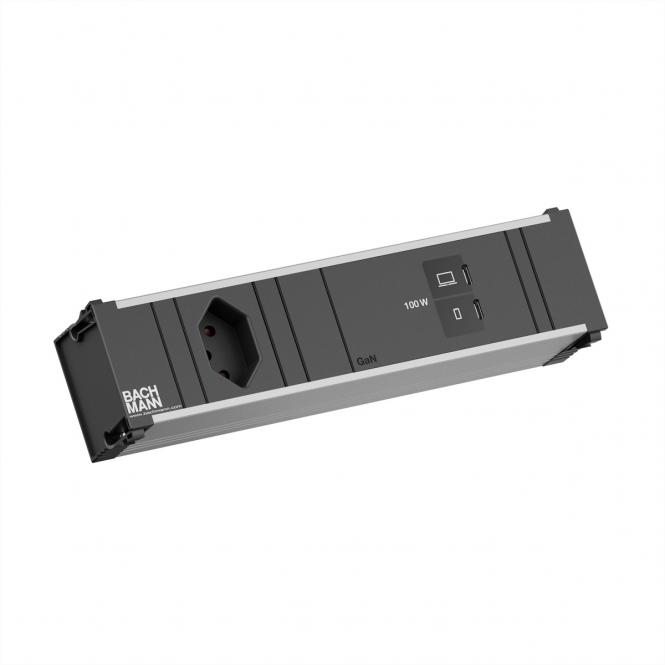 CONI S 1xCH 0° 1xUSB C/C 100W, L=0,2m 
