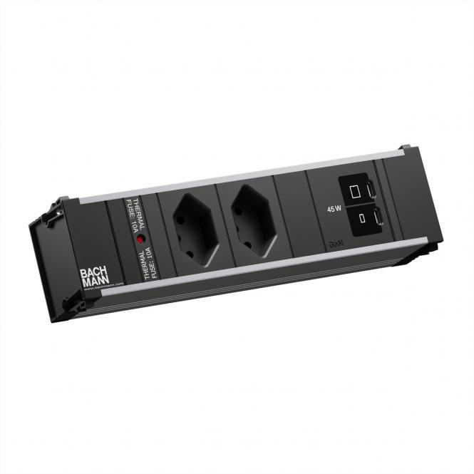 CONI S 2xCH 0° 1xUSB C/C 45W, L=0,2m 