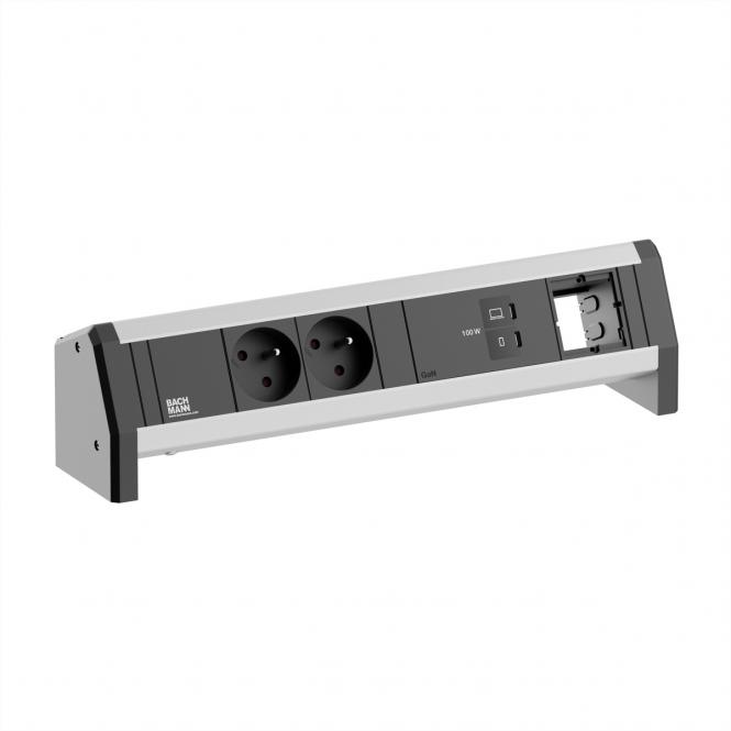 DESK 2xUTE 1xUSB C/C 100W, 1xCM 