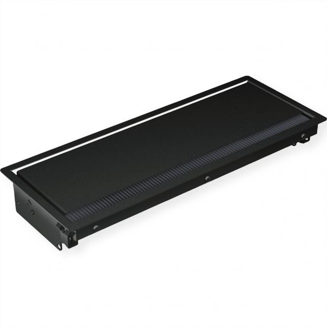Cadre d'encastrement CONI quadruple, peint en noir RAL 9005 