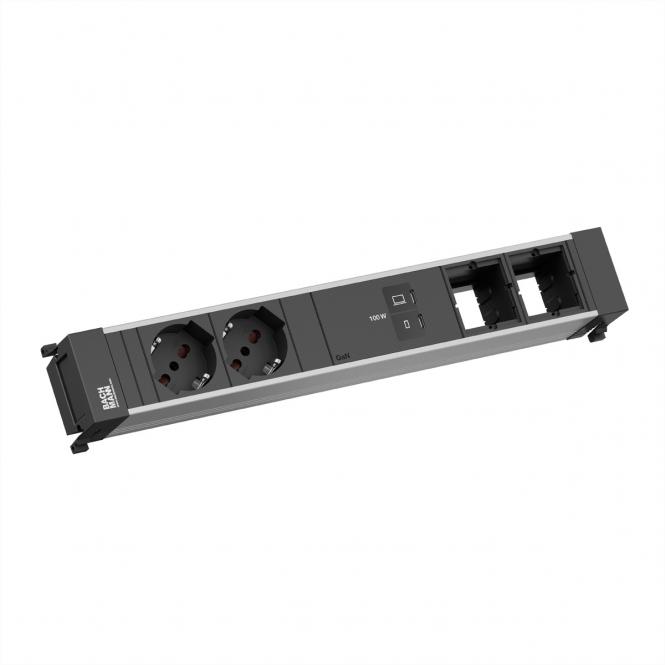 POWER FRAME 2xP40, 1xUSB C/C 100W 2xCM L=0,2m 