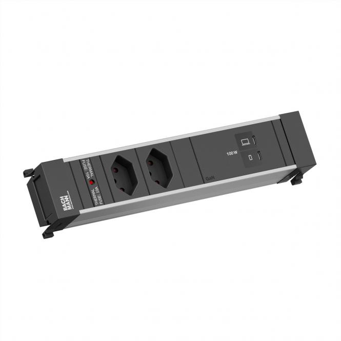 POWER FRAME M 2xCH 0°, 1xUSB C/C 100W L=0,2m 
