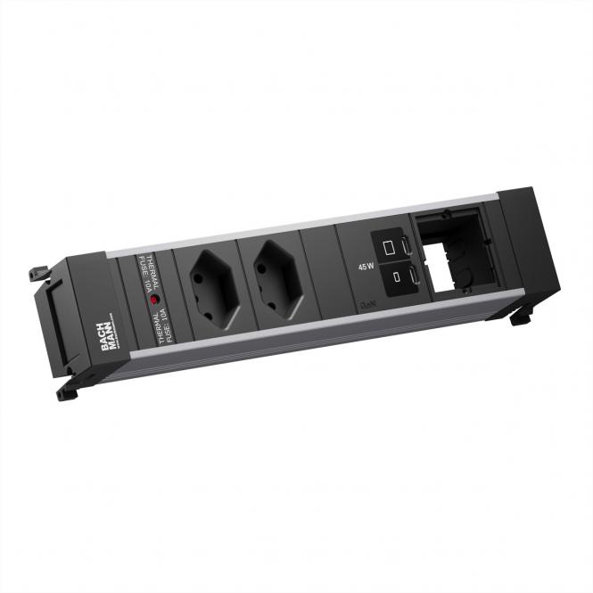 POWER FRAME M 2xCH 0°, 1xUSB C/C 45W 1xCM L=0,2m 