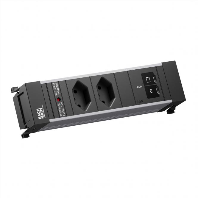 POWER FRAME S 2xCH 0°, 1xUSB C/C 45W L=0,2m 