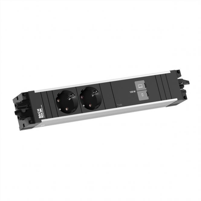STEP ALU 2xCEE7/3, 1xUSB C/C 100W 