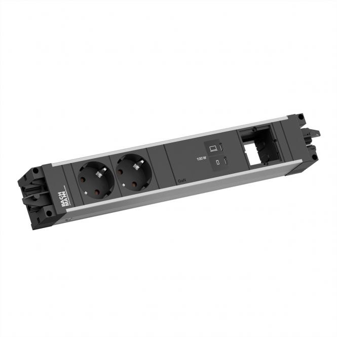 STEP ALU 2xCEE7/3, 1xUSB C/C 100W 1xCM 