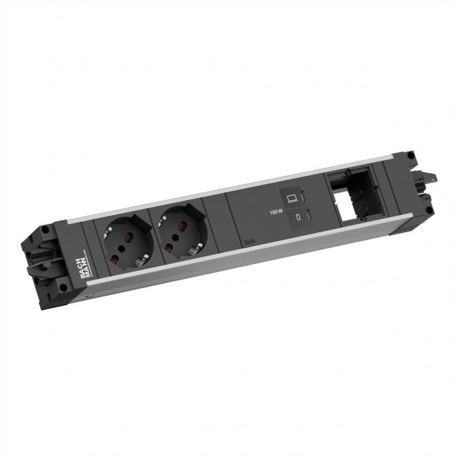 STEP ALU 2xP40, 1xUSB C/C 100W 1xCM 