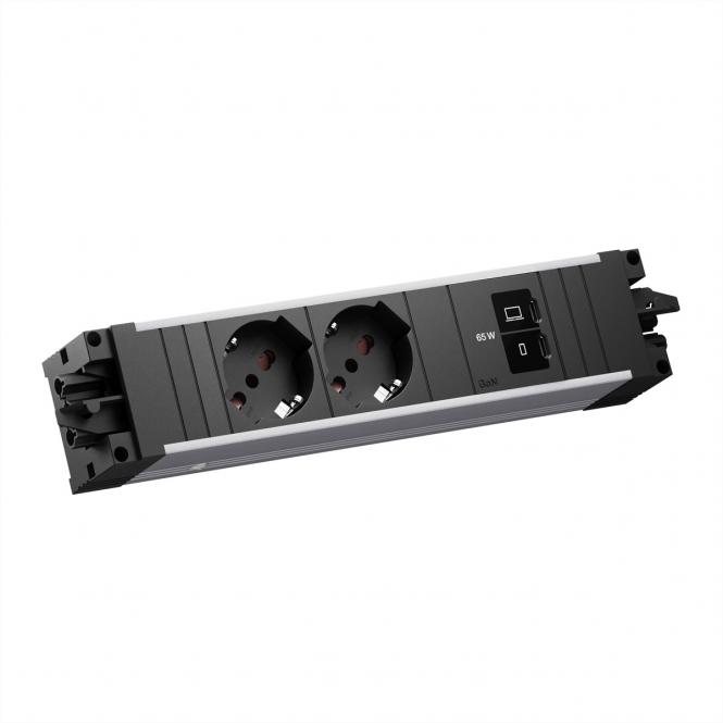 STEP ALU 2xP40, 1xUSB C/C 65W 
