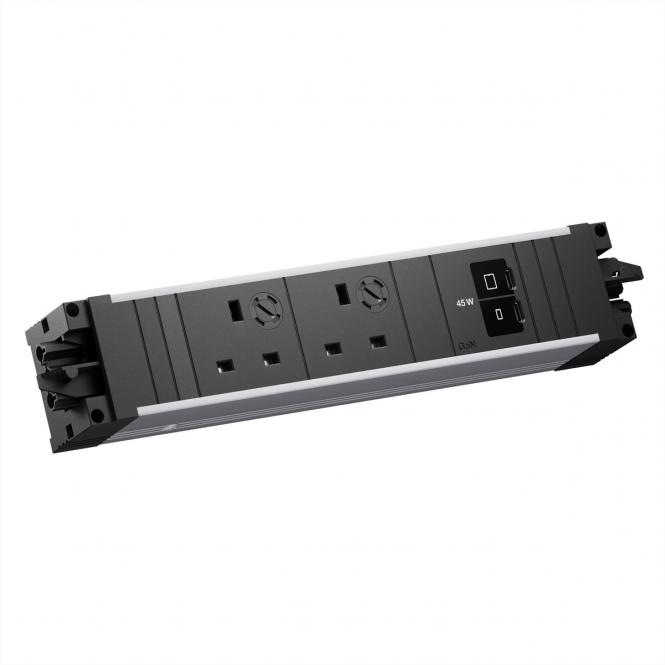 STEP ALU 2xUK, 1xUSB C/C 45W 