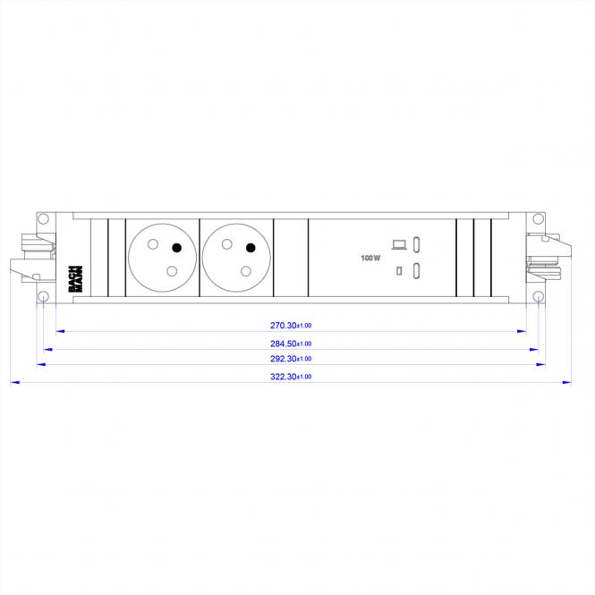 STEP ALU 2xUTE, 1xUSB C/C 100W 