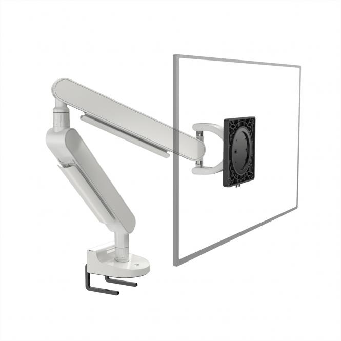 Bras de moniteur ZG1 DS blanc, fixation sur table, 17 à 34 pouces, jusqu'à 11kg 