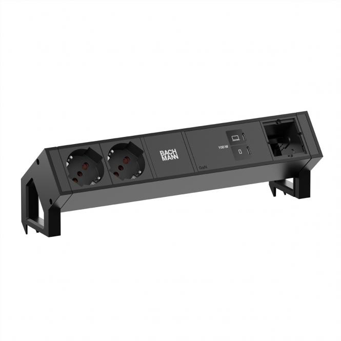 DESK2 2xP40 1xUSB C/C 100W, 1xCM L=0,2m RAL9005 