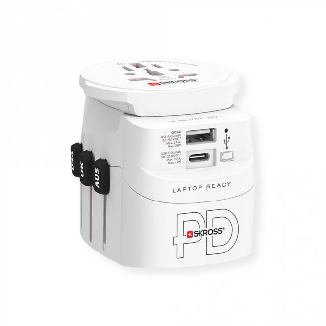 PRO Light USB A/C 45PD World Reiseadapter, Weltweit 