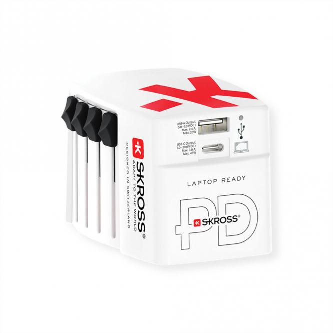 World USB Charger A/C 45PD mit USB-C Kabel, Weltweit 