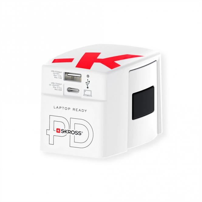 World USB Charger A/C 65PD mit USB-C Kabel, Weltweit 