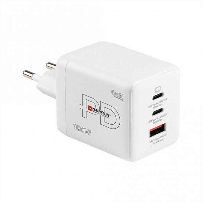 Power Charger Combo+, 2x USB-C, 1x USB-A, GaN, 100W 