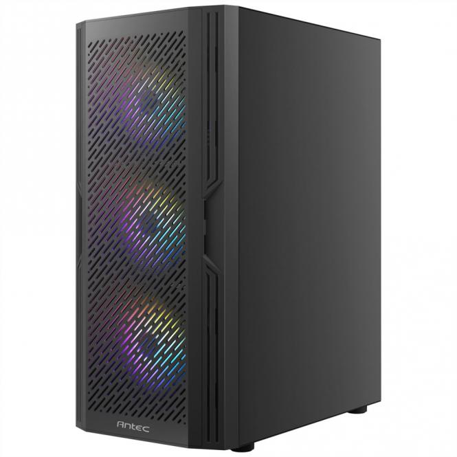 AX20 PC Gehäuse Midi Tower Gaming Black ATX, schwarz 