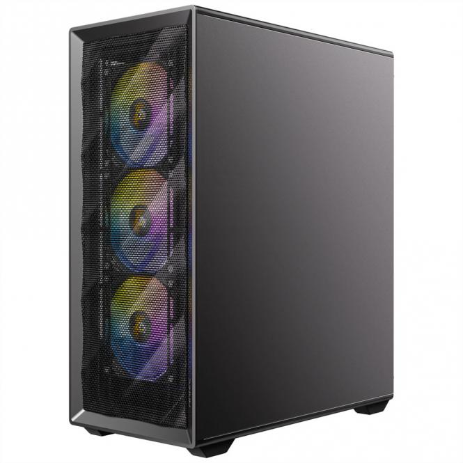 AX85 ARGB PC Gehäuse Midi Tower Gaming ATX, schwarz 