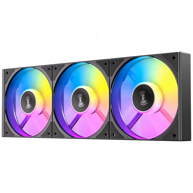 Ventilateur PC C120 ARGB Fan Reverse 120mm, lot de 3, noir 