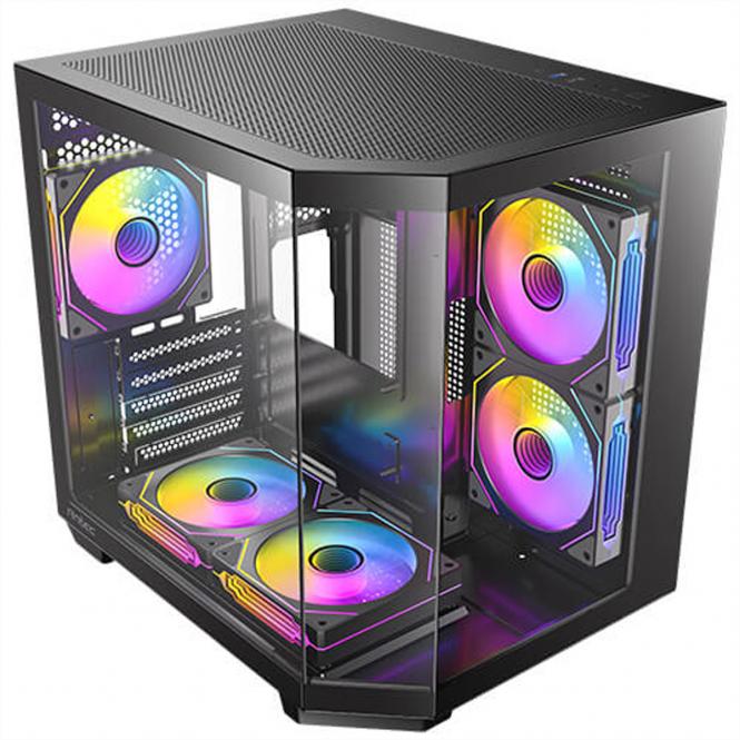 Boîtier PC CX M2 ARGB B, mini-tour microATX, noir 