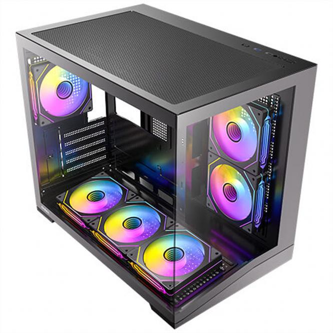 Boîtier PC CX M3 ARGB B, mini-tour microATX, noir 