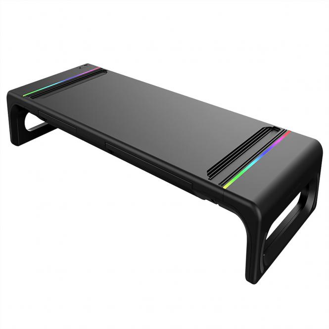 Support pour ordinateur portable et écran MS100 CyberDeck RGB, jusqu'à 30kg 