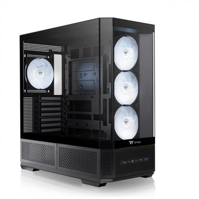 Boîtier mi-tour TR300 TG ARGB, noir 
